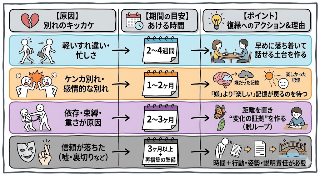 冷却期間の目安と取るべきアクション